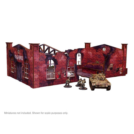 Pre - Painted WW2 Ostfront Stalingrad Factory Front - Gelände - Micro Art Studio - H00252