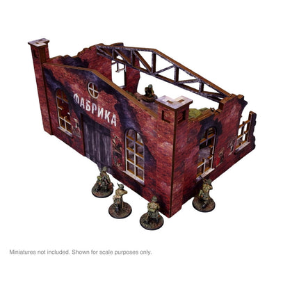 Pre - Painted WW2 Ostfront Stalingrad Factory Front - Gelände - Micro Art Studio - H00252