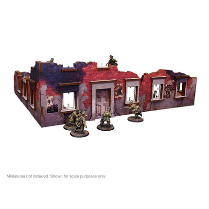 Pre - Painted WW2 Ostfront Stalingrad Ruined Building - Gelände - Micro Art Studio - H00251