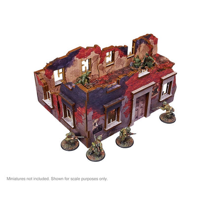 Pre - Painted WW2 Ostfront Stalingrad Ruined Building - Gelände - Micro Art Studio - H00251