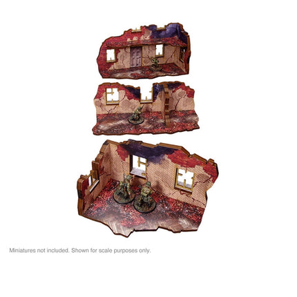 Pre - Painted WW2 Ostfront Stalingrad Ruined Building - Gelände - Micro Art Studio - H00251