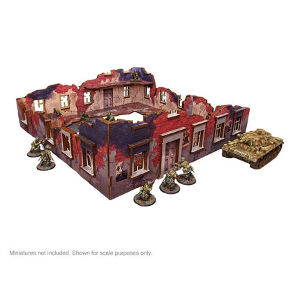 Pre - Painted WW2 Ostfront Stalingrad Ruined Building - Gelände - Micro Art Studio - H00251