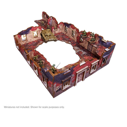 Pre - Painted WW2 Ostfront Stalingrad Ruined Building - Gelände - Micro Art Studio - H00251