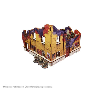 Pre - Painted WW2 Ostfront Stalingrad School Right (with 3rd Floor) - Gelände - Micro Art Studio - H00247