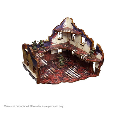 Pre - Painted WW2 Ostfront Stalingrad School Right (with 3rd Floor) - Gelände - Micro Art Studio - H00247