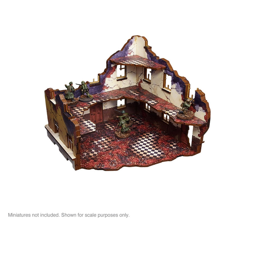 Pre - Painted WW2 Ostfront Stalingrad School Right (with 3rd Floor) - Gelände - Micro Art Studio - H00247