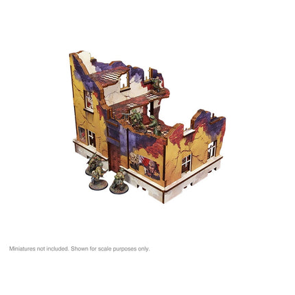 Pre - Painted WW2 Ostfront Stalingrad School Right (with 3rd Floor) - Gelände - Micro Art Studio - H00247