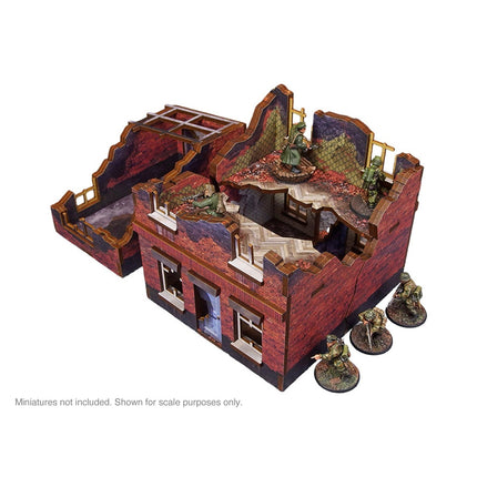 Pre - Painted WW2 Ostfront Stalingrad Small House (with Garage) - Gelände - Micro Art Studio - H00243