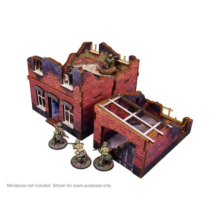 Pre - Painted WW2 Ostfront Stalingrad Small House (with Garage) - Gelände - Micro Art Studio - H00243