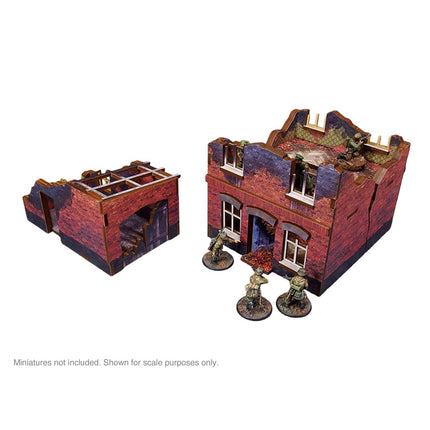 Pre - Painted WW2 Ostfront Stalingrad Small House (with Garage) - Gelände - Micro Art Studio - H00243