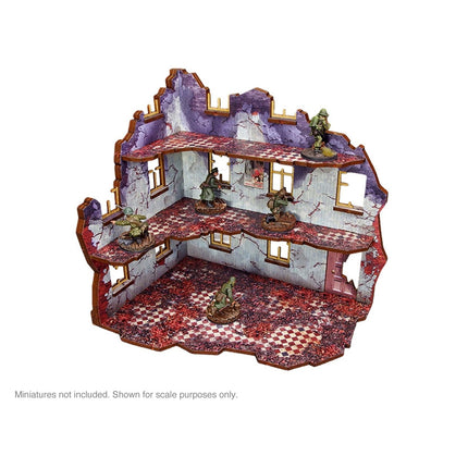 Pre - Painted WW2 Ostfront Stalingrad Univermag Left (with 3rd Floor) - Gelände - Micro Art Studio - H00249