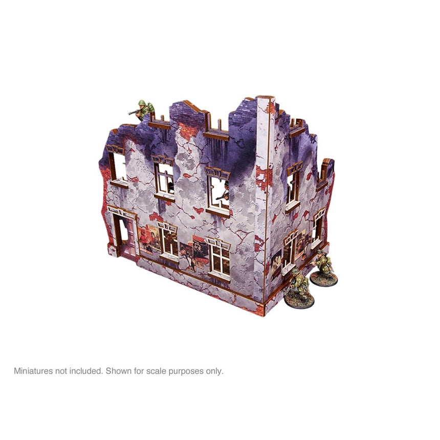 Pre - Painted WW2 Ostfront Stalingrad Univermag Left (with 3rd Floor) - Gelände - Micro Art Studio - H00249