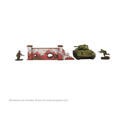 Pre - Painted WW2 Ostfront Stalingrad Walls High - Gelände - Micro Art Studio - H00270