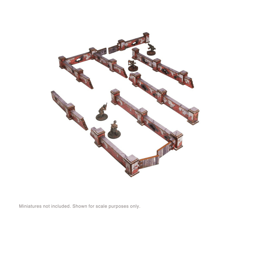 Pre - Painted WW2 Ostfront Stalingrad Walls Low - Gelände - Micro Art Studio - H00271