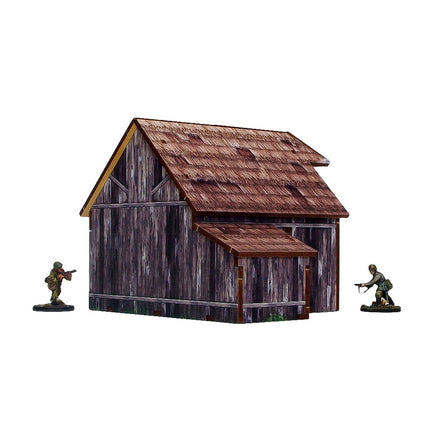 Pre - Painted WW2 Ostfront Village Barn - Gelände - Micro Art Studio - H00239
