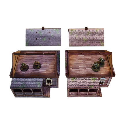 Pre - Painted WW2 Ostfront Village Doma - Gelände - Micro Art Studio - H00233