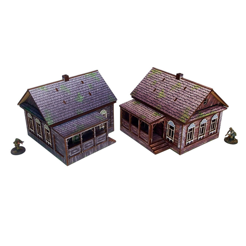 Pre - Painted WW2 Ostfront Village Doma - Gelände - Micro Art Studio - H00233
