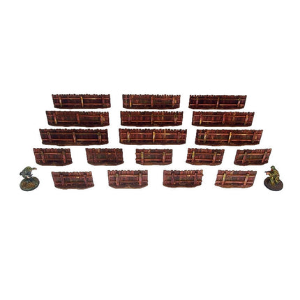 Pre - Painted WW2 Ostfront Village Low Fence - Gelände - Micro Art Studio - H00241