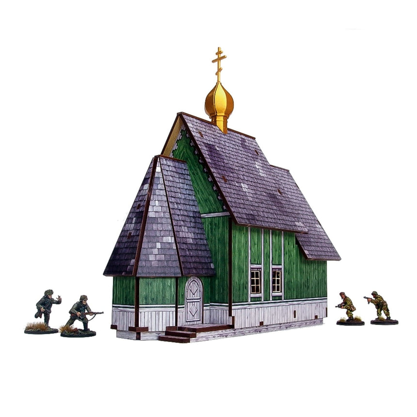Pre - Painted WW2 Ostfront Village Tserkov - Gelände - Micro Art Studio - H00238