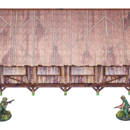 Pre - Painted WW2 Pacific Barracks (1) - Gelände - Micro Art Studio - H00283