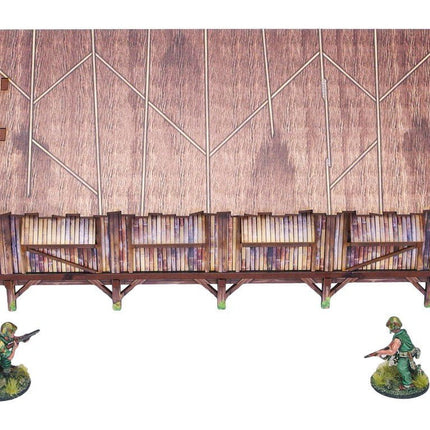 Pre - Painted WW2 Pacific Barracks (1) - Gelände - Micro Art Studio - H00283