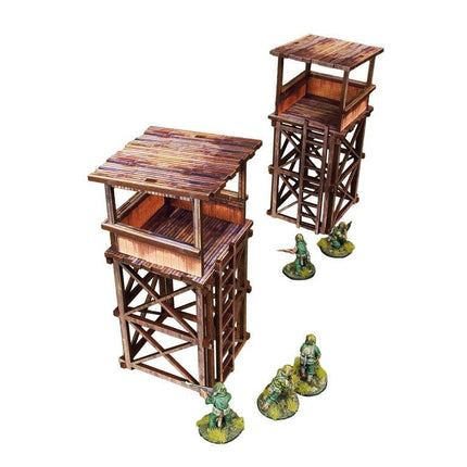 Pre - Painted WW2 Pacific Guard Tower (2) - Gelände - Micro Art Studio - H00285