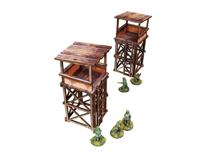 Pre - Painted WW2 Pacific Guard Tower (2) - Gelände - Micro Art Studio - H00285