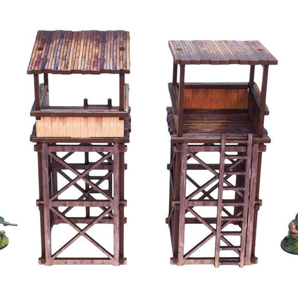 Pre - Painted WW2 Pacific Guard Tower (2) - Gelände - Micro Art Studio - H00285