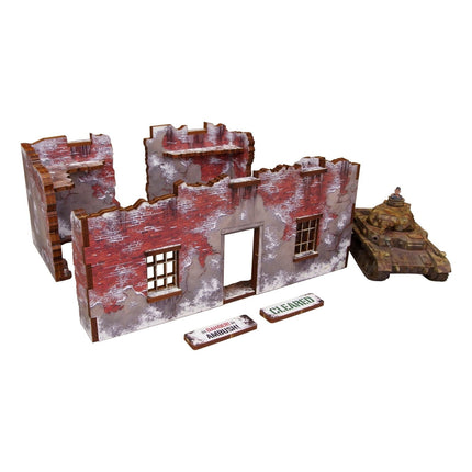 Pre - Painted WW2 Winter Ruin 1 - Gelände - Micro Art Studio - H00218