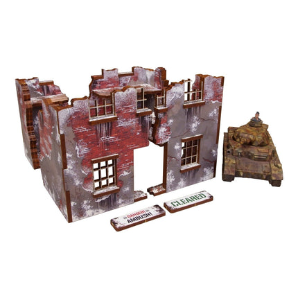 Pre - Painted WW2 Winter Ruin 3 - Gelände - Micro Art Studio - H00220