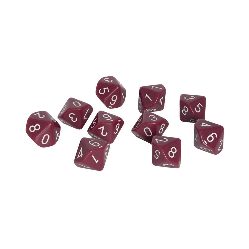 Purple Würfel/Dices D10 (10Stk) - Zubehör - Warlord Games - WG-D10-35