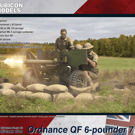 QF 6 Pounder 7cwt - Artillerie - Rubicon Models UK Ltd - 280139