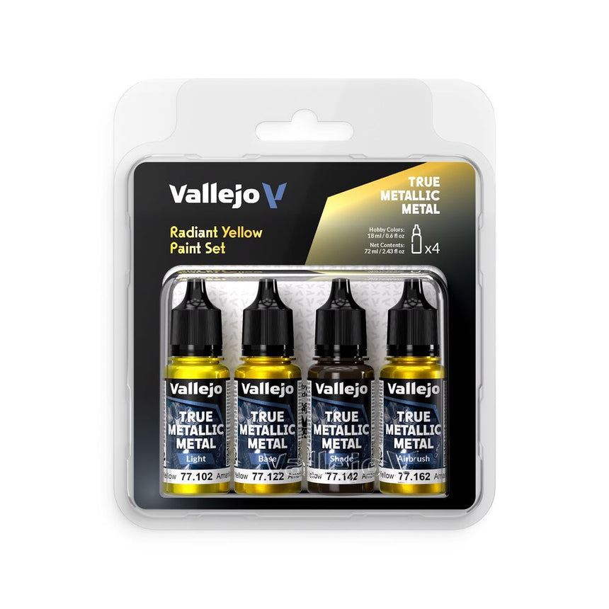 Radiant Yellow - True Metallic Metal (4 x 18 ml) - Vallejo - 77259