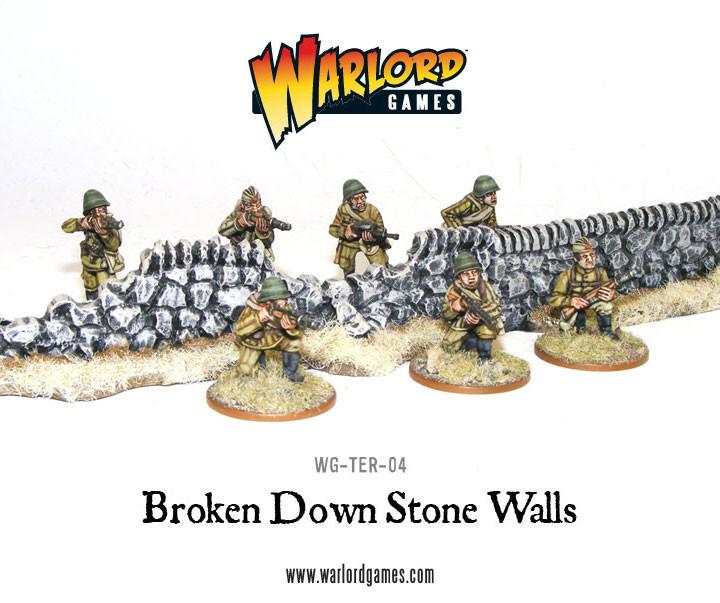 Rorke's Drift - Damaged Stone Walls - Gelände - Warlord Games - WG-TER-04