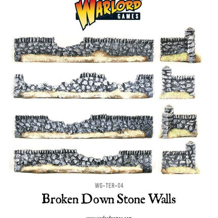 Rorke's Drift - Damaged Stone Walls - Gelände - Warlord Games - WG-TER-04