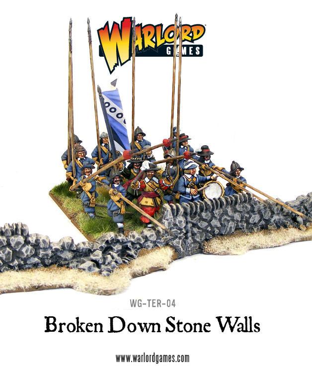 Rorke's Drift - Damaged Stone Walls - Gelände - Warlord Games - WG-TER-04