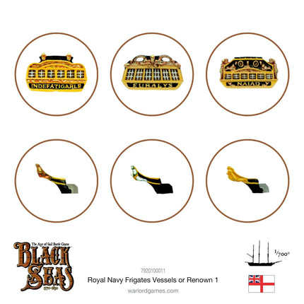 Royal Navy Frigates Named ships Pack 1 - Schiffe - Warlord Games - 7920100011