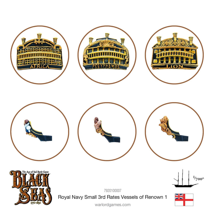 Royal Navy Small 3rd Rates Named ships Pack 1 - Schiffe - Warlord Games - 7920100007
