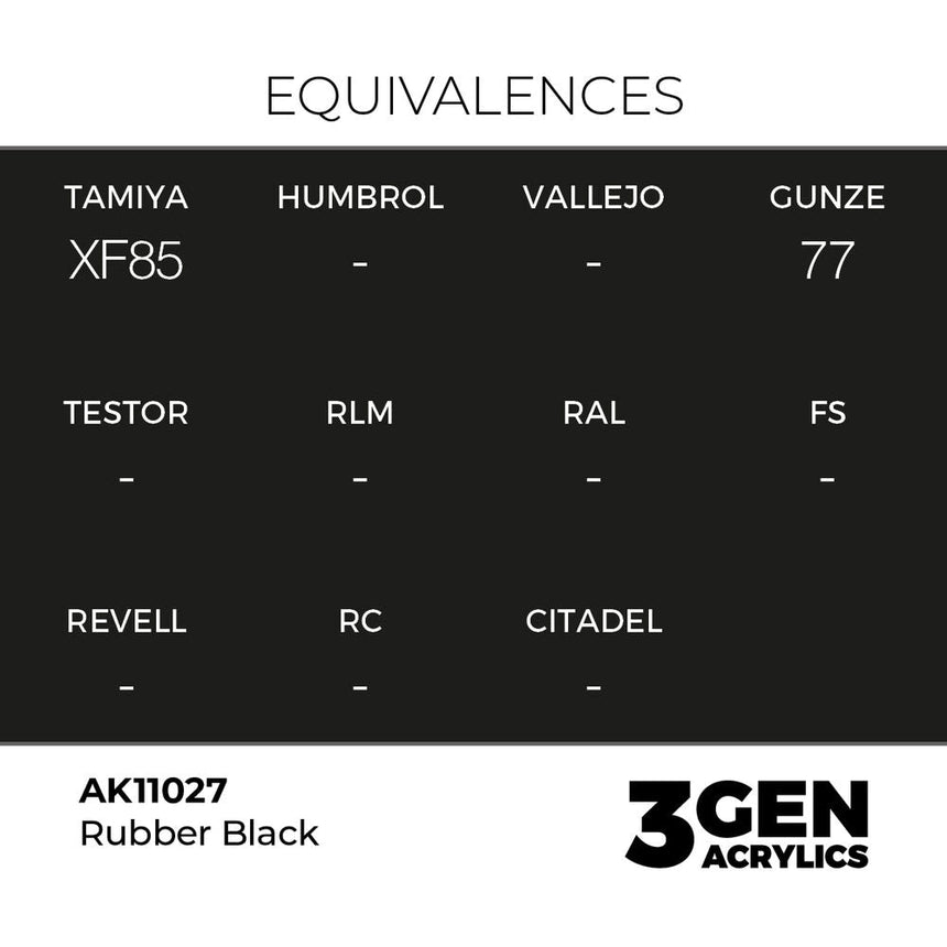 AK Interactive 3rd Generation - Rubber Black 18 ml