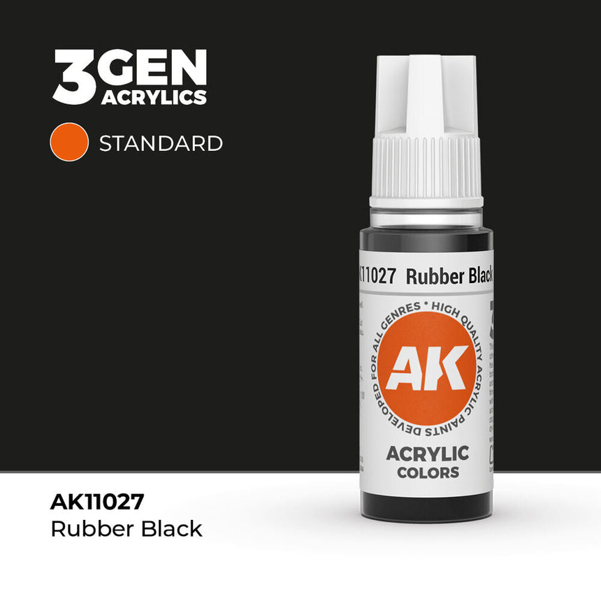 AK Interactive 3rd Generation - Rubber Black 18 ml