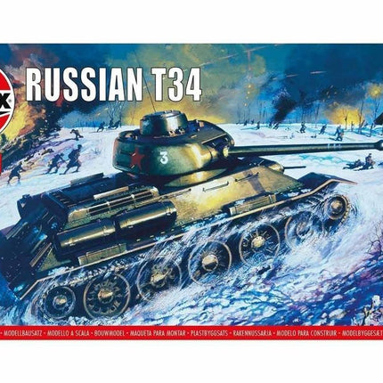 Russian T-34 Medium Tank, Vintage Classics - Panzer - Airfix - A01316V