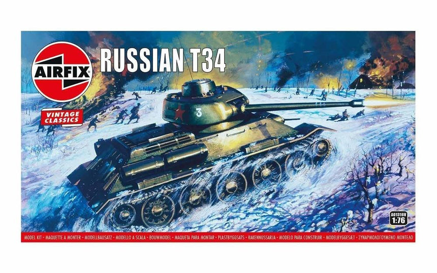 Russian T-34 Medium Tank, Vintage Classics - Panzer - Airfix - A01316V