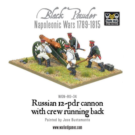 Russische 12 - Pfünder Kanone 1809 - 1815 mit Besatzung - Artillerie - Warlord Games - WGN-RU-34