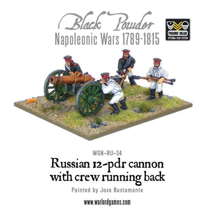 Russische 12 - Pfünder Kanone 1809 - 1815 mit Besatzung - Artillerie - Warlord Games - WGN-RU-34