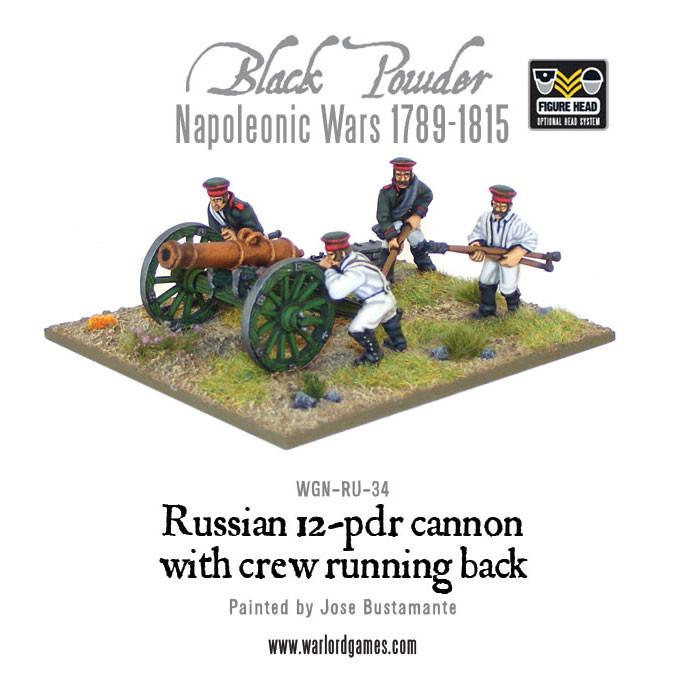 Russische 12 - Pfünder Kanone 1809 - 1815 mit Besatzung - Artillerie - Warlord Games - WGN-RU-34