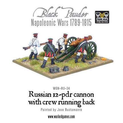 Russische 12 - Pfünder Kanone 1809 - 1815 mit Besatzung - Artillerie - Warlord Games - WGN-RU-34