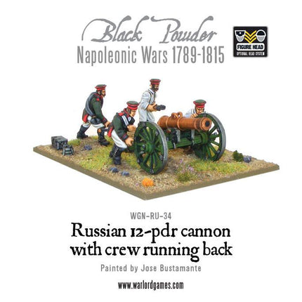 Russische 12 - Pfünder Kanone 1809 - 1815 mit Besatzung - Artillerie - Warlord Games - WGN-RU-34