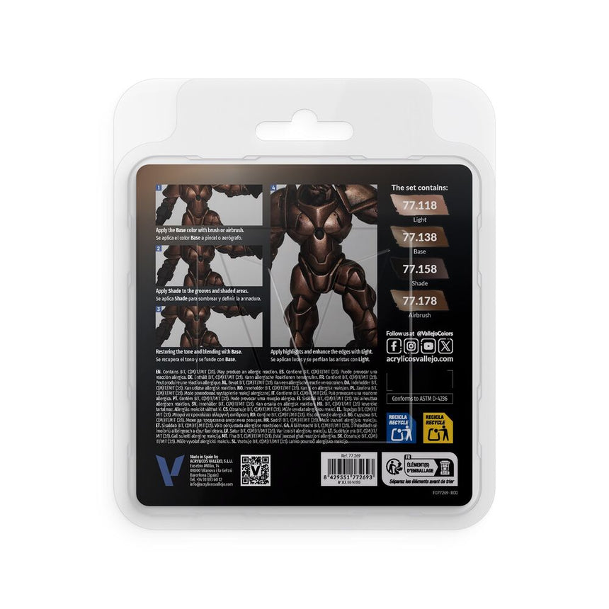 Rusty Metal - True Metallic Metal (4 x 18 ml) - Vallejo - 77269 (2)