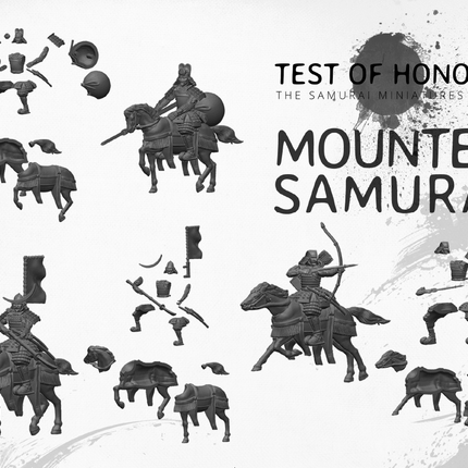 Samurai Cavalry Horses Sprue - Pferde für Samurai-Kavallerie