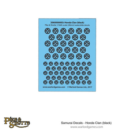 Samurai Decals - Honda Clan (schwarz)